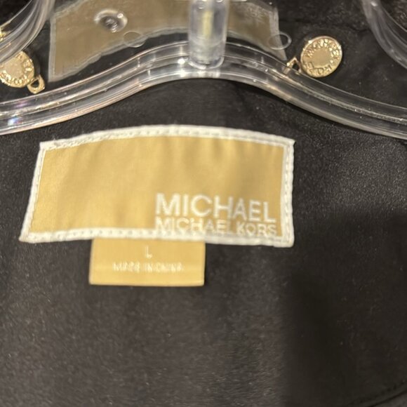 Michael Kors belted removable hood insulated length water/windproof coat size L - Picture 6 of 7